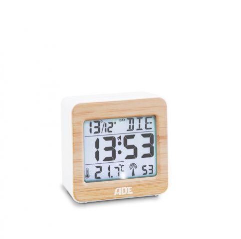 Reloj alarma c/termómetro- bambu (subs.CK-1705)