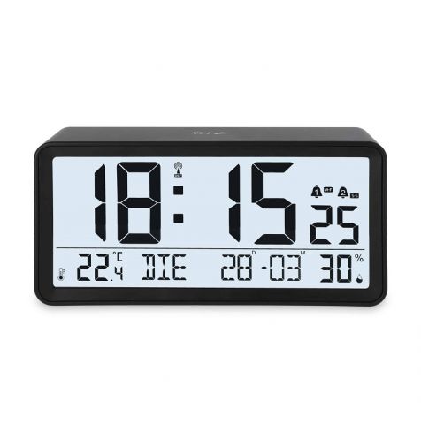Reloj alarma c/termómetro XL 