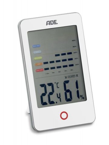 Termómetro-higrómetro c/alarma humedad- blanco