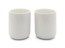 Mug UMEA 200ml c/base de bamboo- blanco set/2