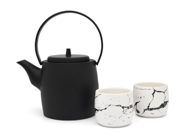 Set KOBE Tetera 1,2L + 2 tazas porcelana