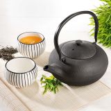 Tetera Shanxi Hierro 1L + 2 tazas porcelana