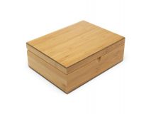 Caja te bamboo natural- 4 cajitas+cuchara medidora