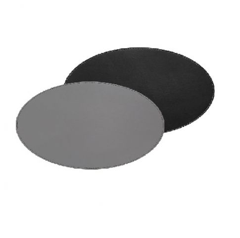 Mantel individual oval gris-negro 45x34cm