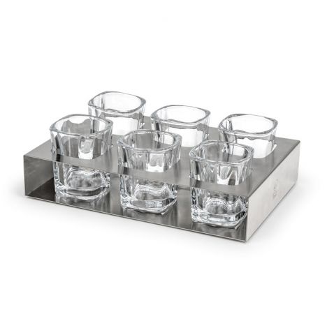 Vasos chupito c/bandeja (6 unid)