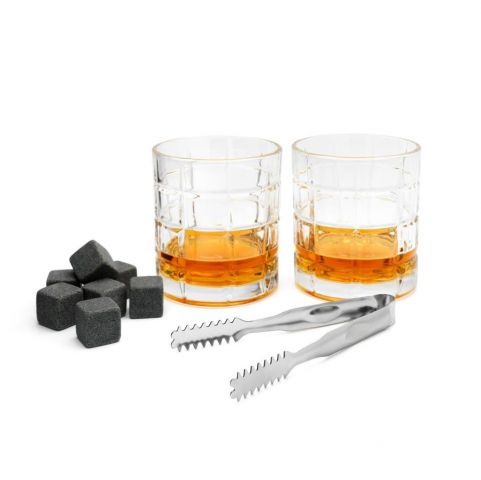 Set de regalo Whisky (vasos, cubitos de hielo, pin