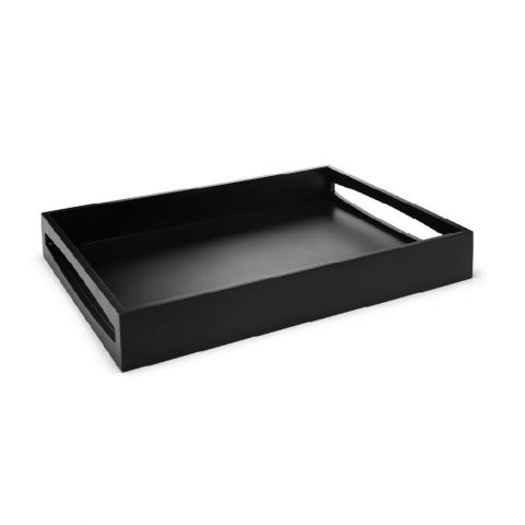 Bandeja mediana negra 47,5 cm.