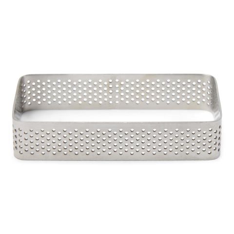 Molde horno rectangular perforado 10x6 cm