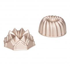 Set 2 mini Bundt aluminio piramides- 10cm