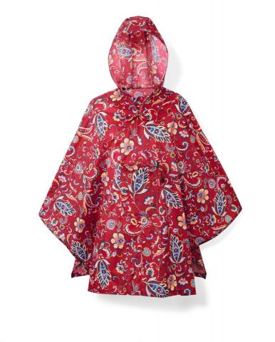 Poncho mini maxi paisley rubi