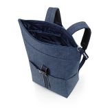 Mochila rolltop backpack herringbone dark blue
