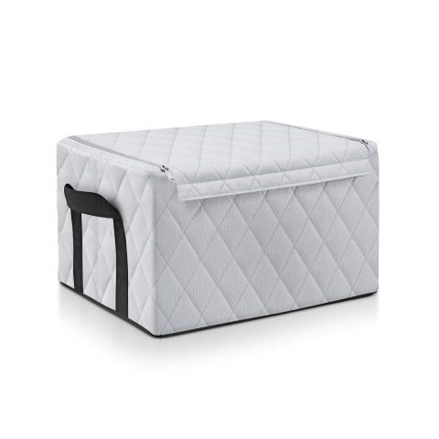 Caja almacenar c/tapa M rhombus light grey