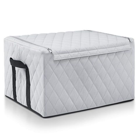 Caja almacenar c/tapa L rhombus light grey