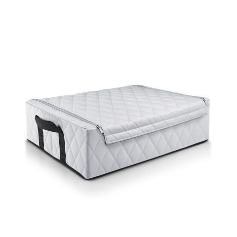 Caja almacenar c/tapa low rhombus light grey