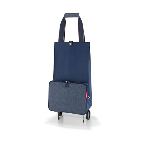 Carro compra plegable herringbone dark blue