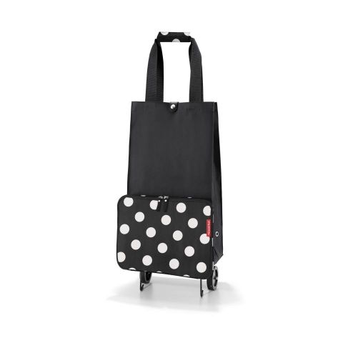 Carro compra plegable dots white