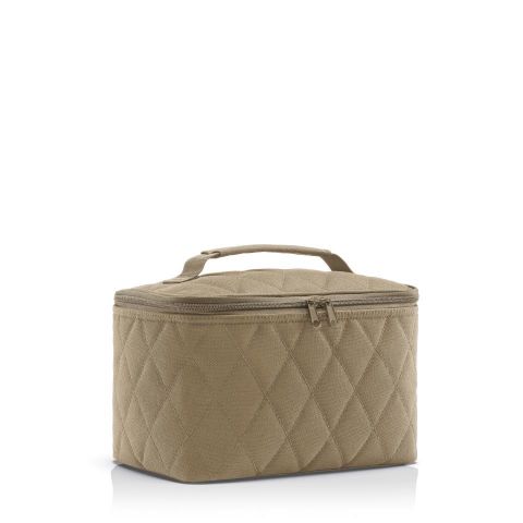 Cosmetic case rhombus olive