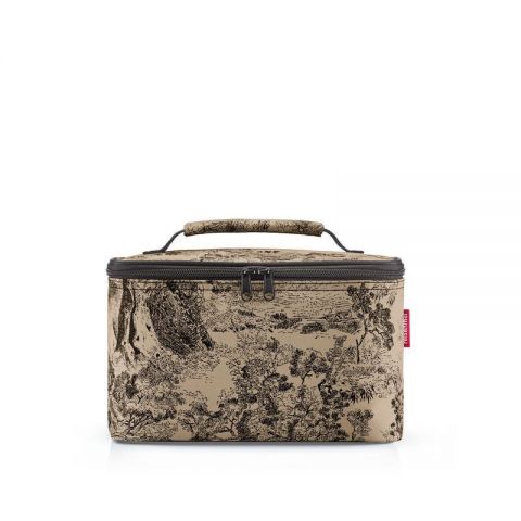 Cosmetic case jacquard brown