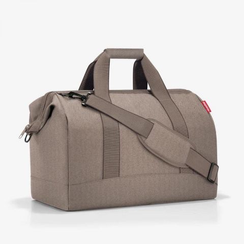 Bolsa viaje allrounder L herringbone mokka