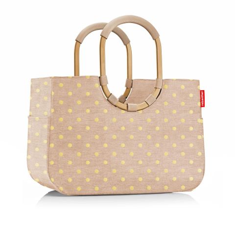 Bolsa compra Loop L frame metallic dots coffee