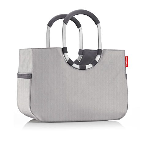 Bolsa compra Loop L herringbone grey