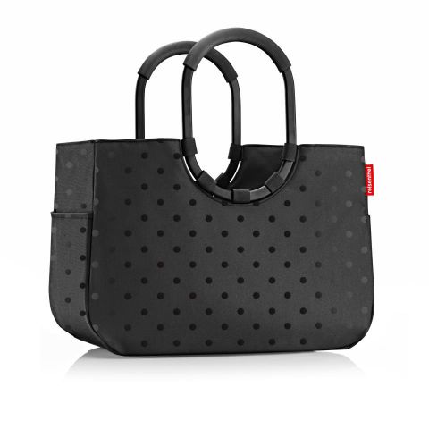 Bolsa compra Loop L glossy dots black