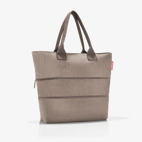 Bolsa compra extensible e1 herringbone mokka