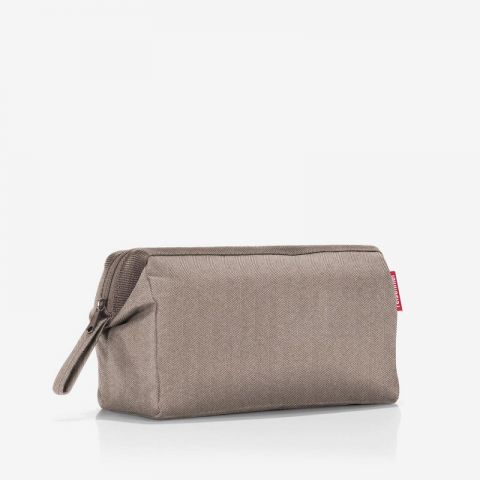 travelcosmetic herringbone mokka