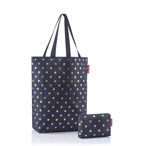 Bolsa compra city 2 Set metallic dots blue