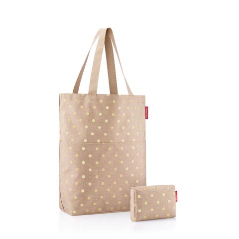 Bolsa compra city 2 Set metallic dots coffee