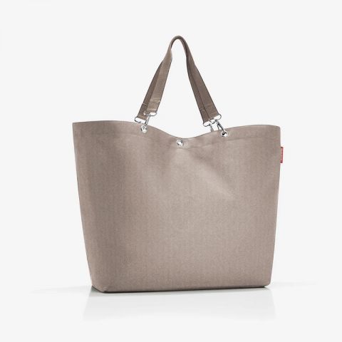 shopper XL herringbone mokka