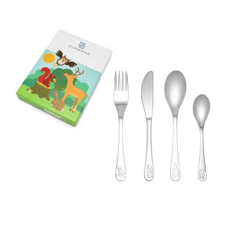 Cubiertos infantiles inox-ANIMALES BOSQUE (4pz)