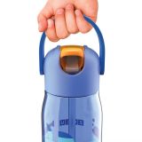 Botella niños pajita rosa gato-400ml(Ver ZK201503)