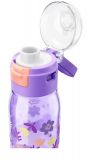 Botella ZOKU flip niños 475ml- flores púrpura